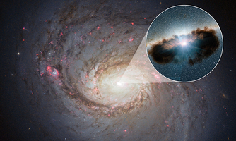Spiral galaxy Messier 77 containing a supermassive black hole (NASA/ESA & A. van der Hoeven)