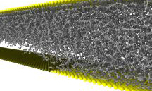 Cavitation bubble between heterogenous surfaces. (Image: KIT)